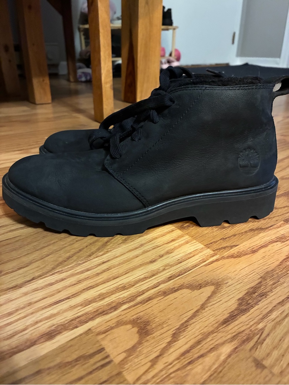 Timberland Black Lace-Up Ankle Booties